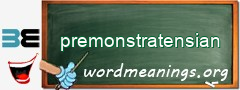 WordMeaning blackboard for premonstratensian